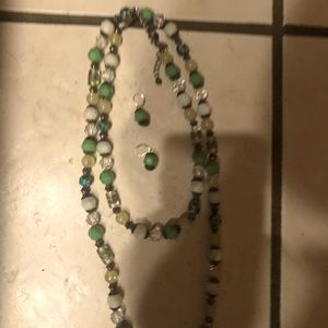 Matching Necklace and earrings.  Will get exact measurements if interested. NWOT